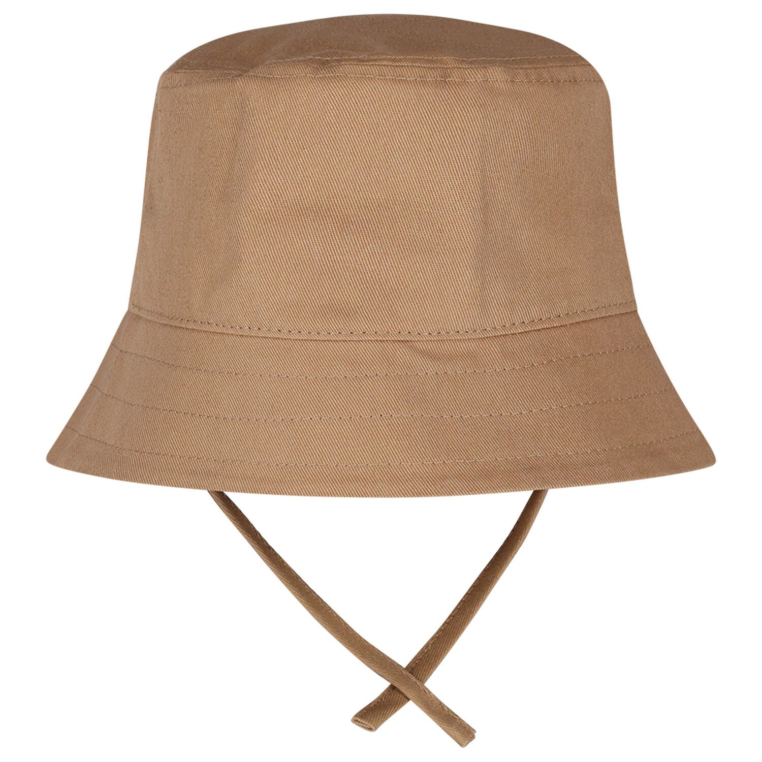 Baby Boys Beige Logo Hat, 1, hi-res