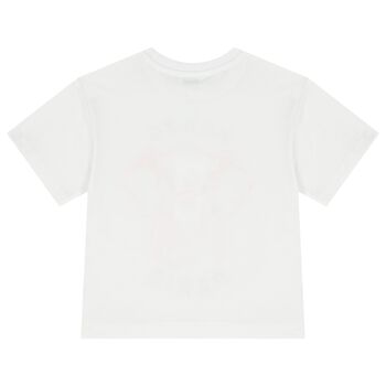 Girls White Elephant T-Shirt