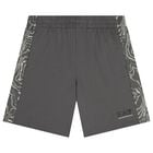 Boys Grey Logo Shorts, 1, hi-res