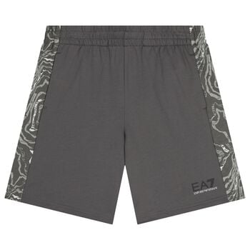 Boys Grey Logo Shorts