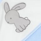 منشفة  هودي على شكل أرنب باللون الأزرق للأولاد الصغار, 2, hi-res