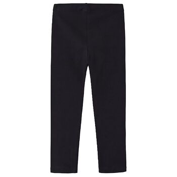 ليجينز بنات بالشعار باللون الاسود 