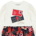 Girls White Logo Envelope Leggings Set, 1, hi-res