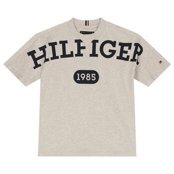 Boys Beige Logo T-Shirt