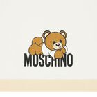 Beige & White Teddy Bear Logo Baby Blanket, 1, hi-res