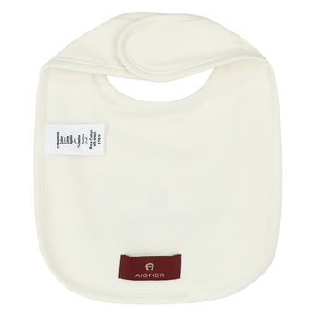 Ivory & Gold Logo Baby Bib