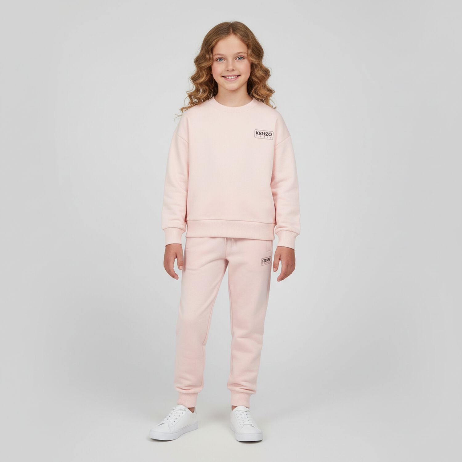 Girls Pink Logo Sweatshirt, 1, hi-res