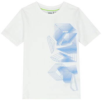 Boys White Logo T-Shirt