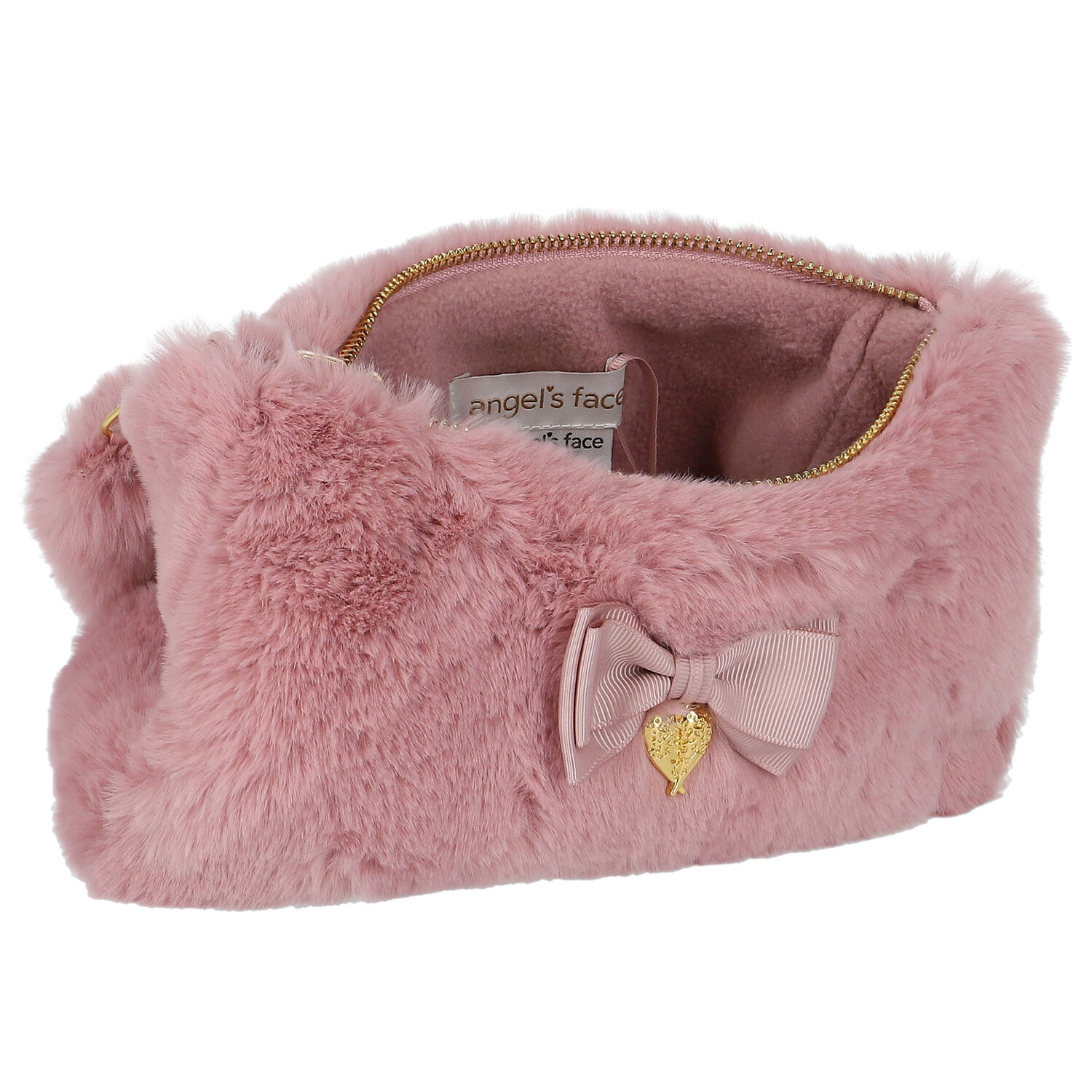 Girls Pink Faux Fur Bag, 1, hi-res image number null