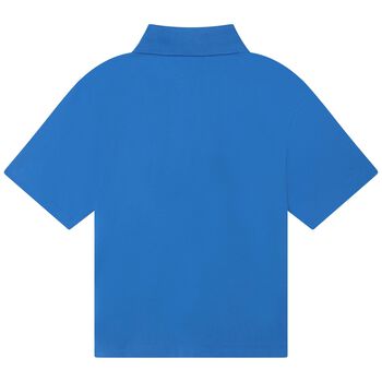 Boys Blue Logo Polo Shirt