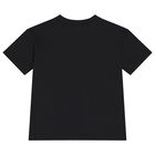 Boys Black Logo T-Shirt, 1, hi-res