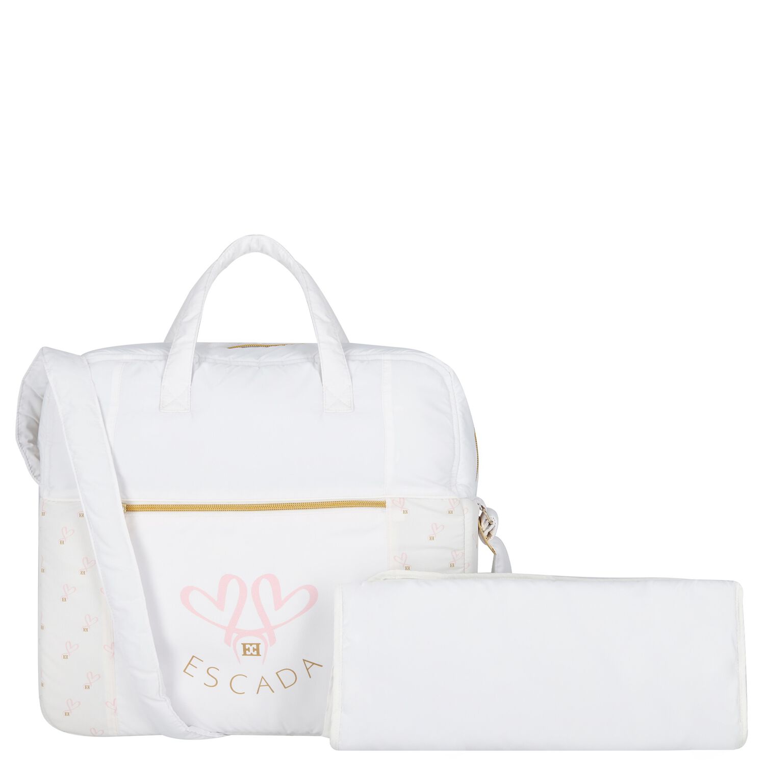 White Logo Baby Changing Bag, 1, hi-res