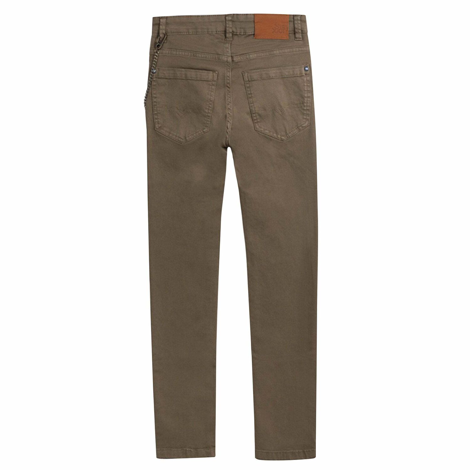 Boys Khaki Jeans Style Trousers, 1, hi-res image number null