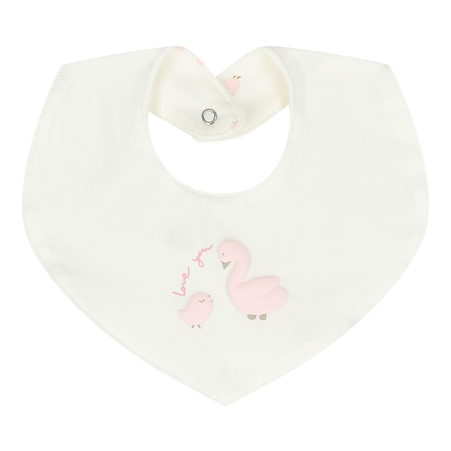 طقم رومبير وردي اللون للبنات بتصميم بجعة, 3, hi-res