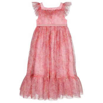 Girls Pink Peony Tulle Dress
