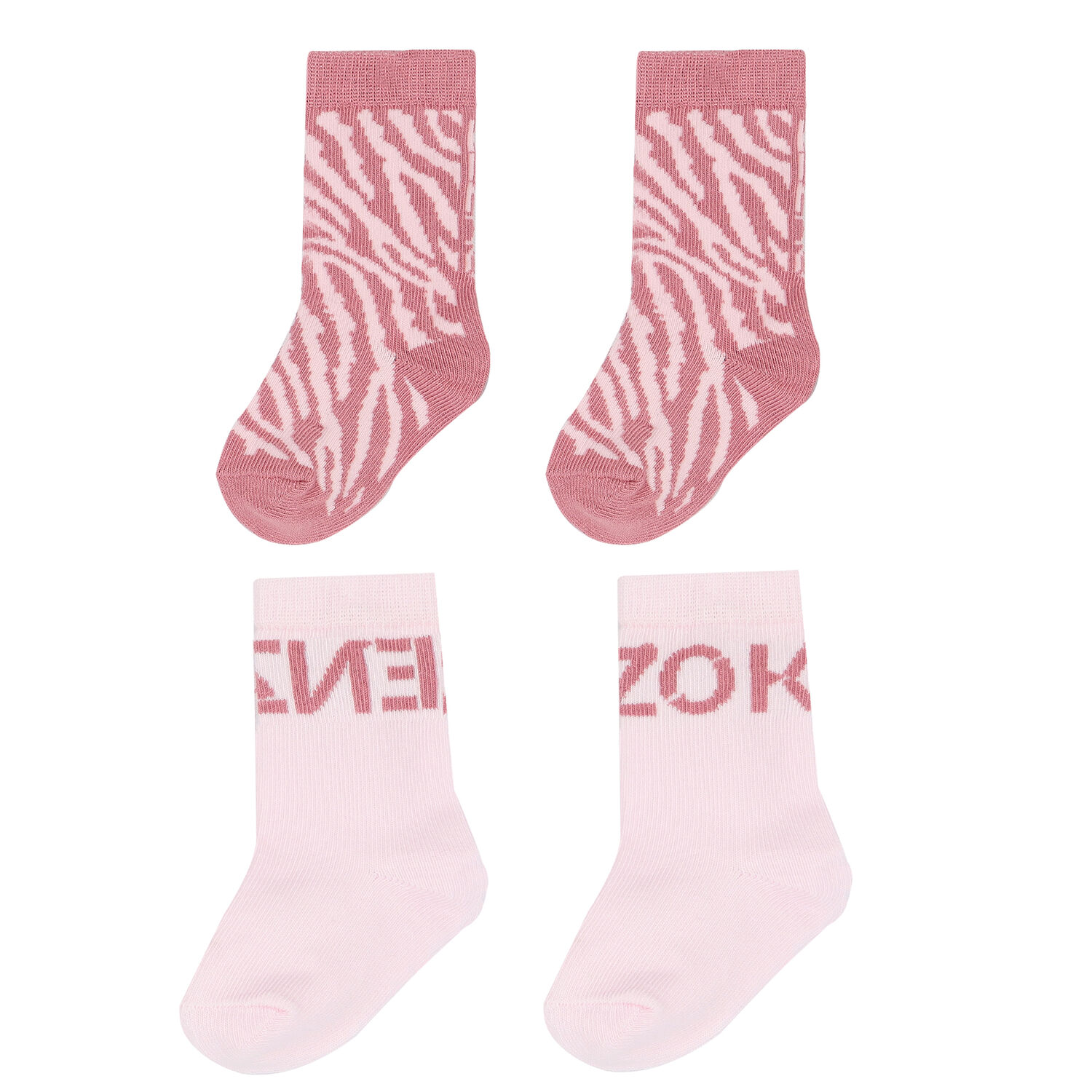 Baby Girls Pink Logo Socks ( 2-Pack ), 1, hi-res image number null