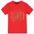 Boys Red & Gold Logo T-Shirt, 2, hi-res