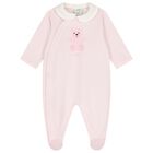 Baby Girls Ivory & Pink Logo Babygrow Gift Set, 2, hi-res