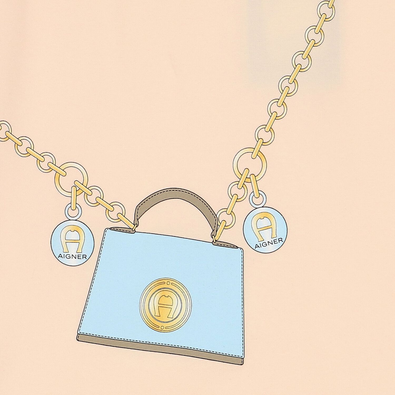 Girls Pink Logo Bag T-Shirt, 2, hi-res