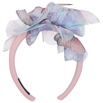 Girls Pink Butterly Headband