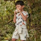 Boys Ivory Shorts, 1, hi-res