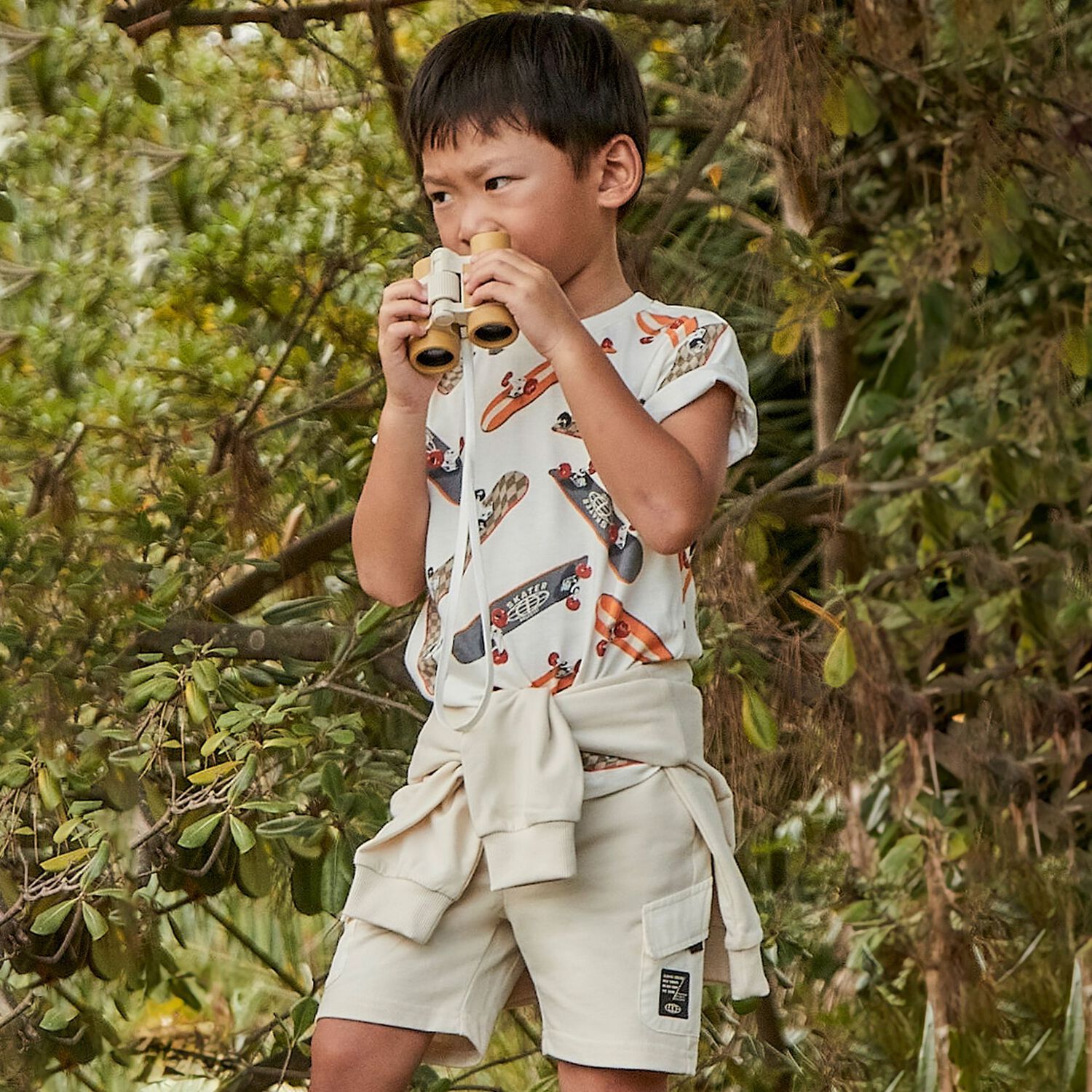 Boys Ivory Shorts, 1, hi-res
