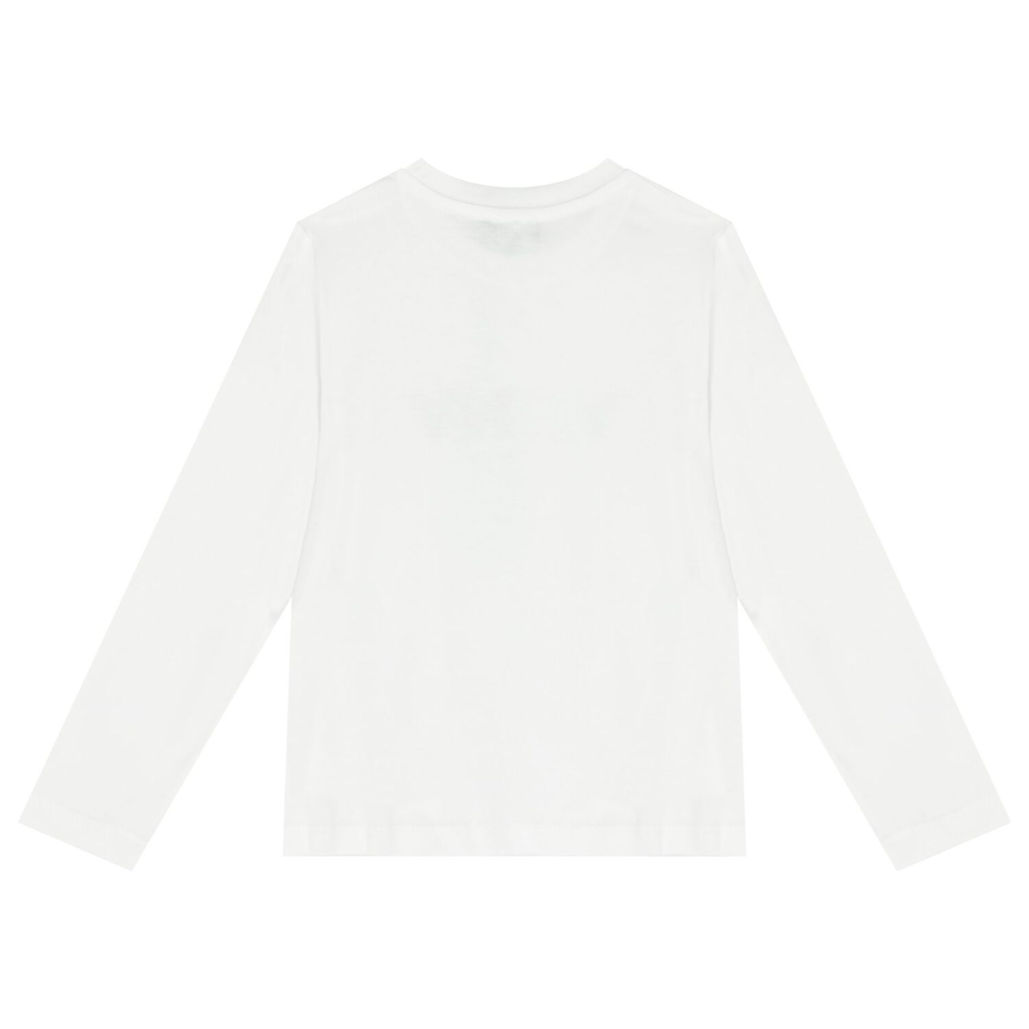 Girls White Logo Long Sleeve Top, 2, hi-res image number null