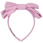 Girls Pink Bow Headband, 3, hi-res