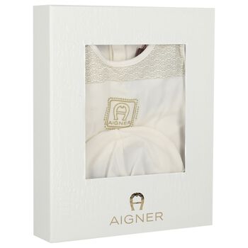 Ivory & Gold Logo Babygrow Gift Set