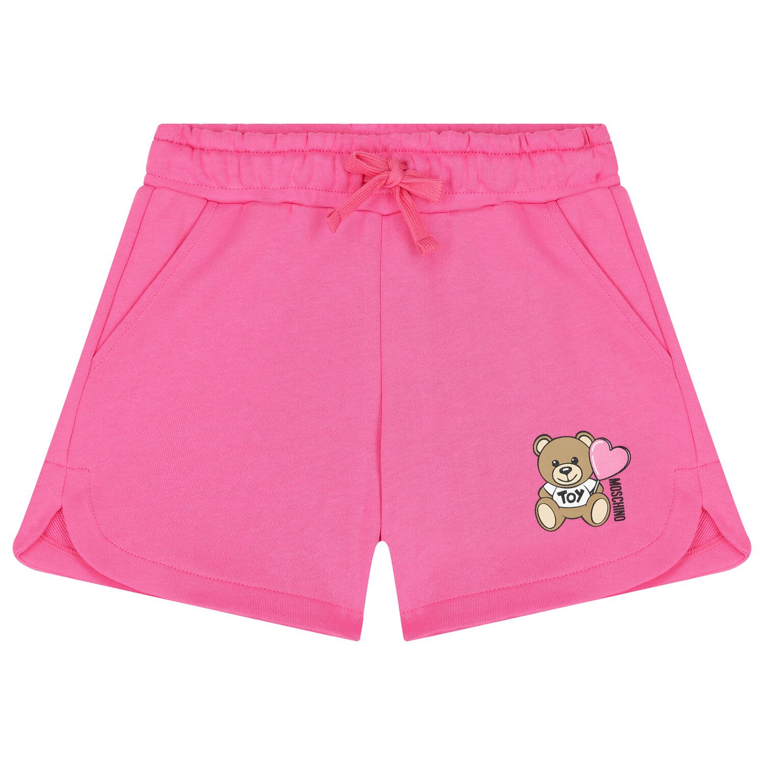 Girls Pink Teddy Bear Logo Shorts, 2, hi-res image number null