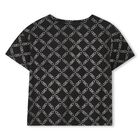 Girls Black Logo T-Shirt, 1, hi-res