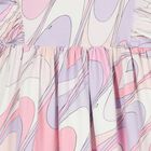 فستان للبنات باللون وردي وأبيض مكشكش, 1, hi-res