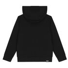Boys Black Logo Hooded Top, 1, hi-res