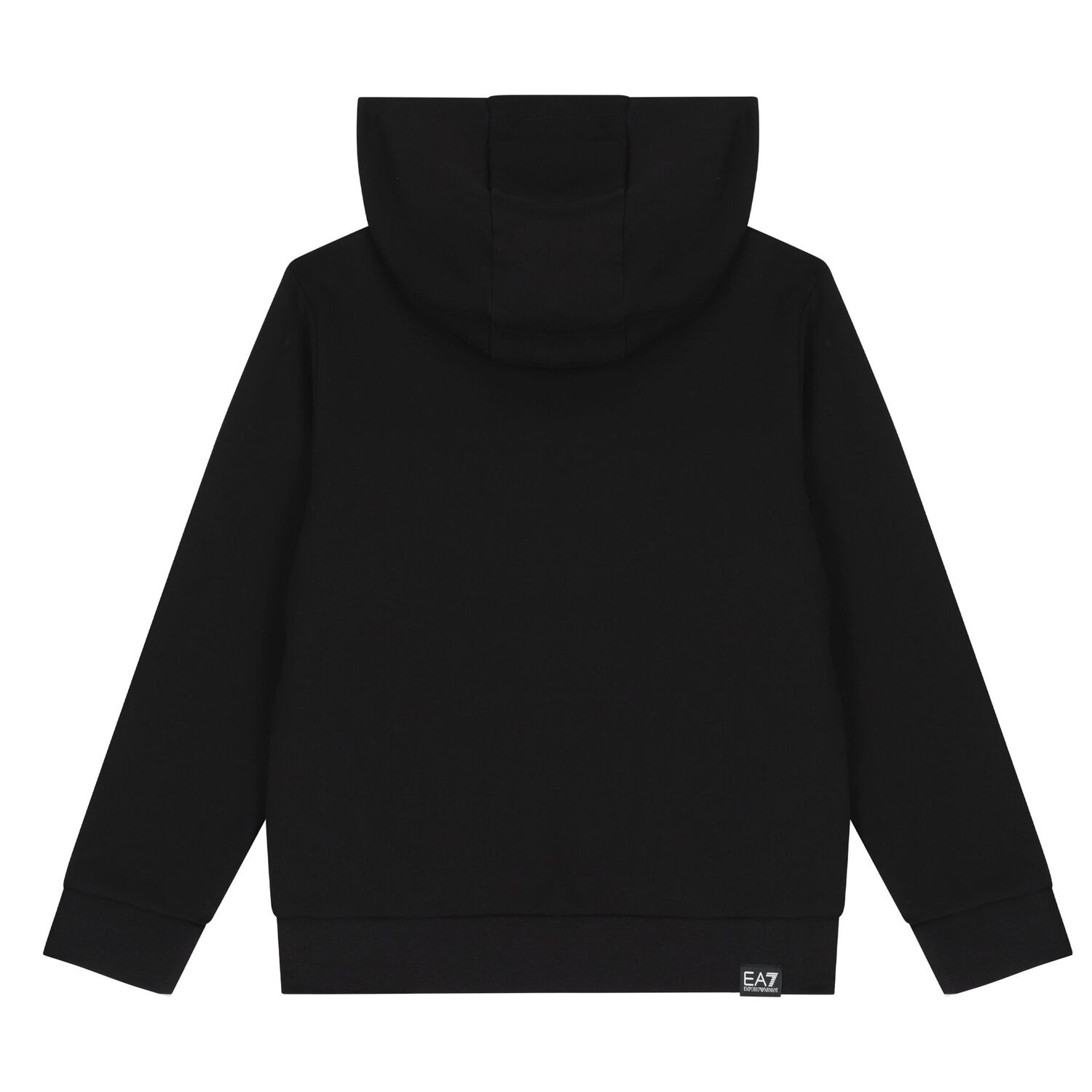 Boys Black Logo Hooded Top, 1, hi-res