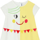 Girls White & Yellow Dress, 1, hi-res