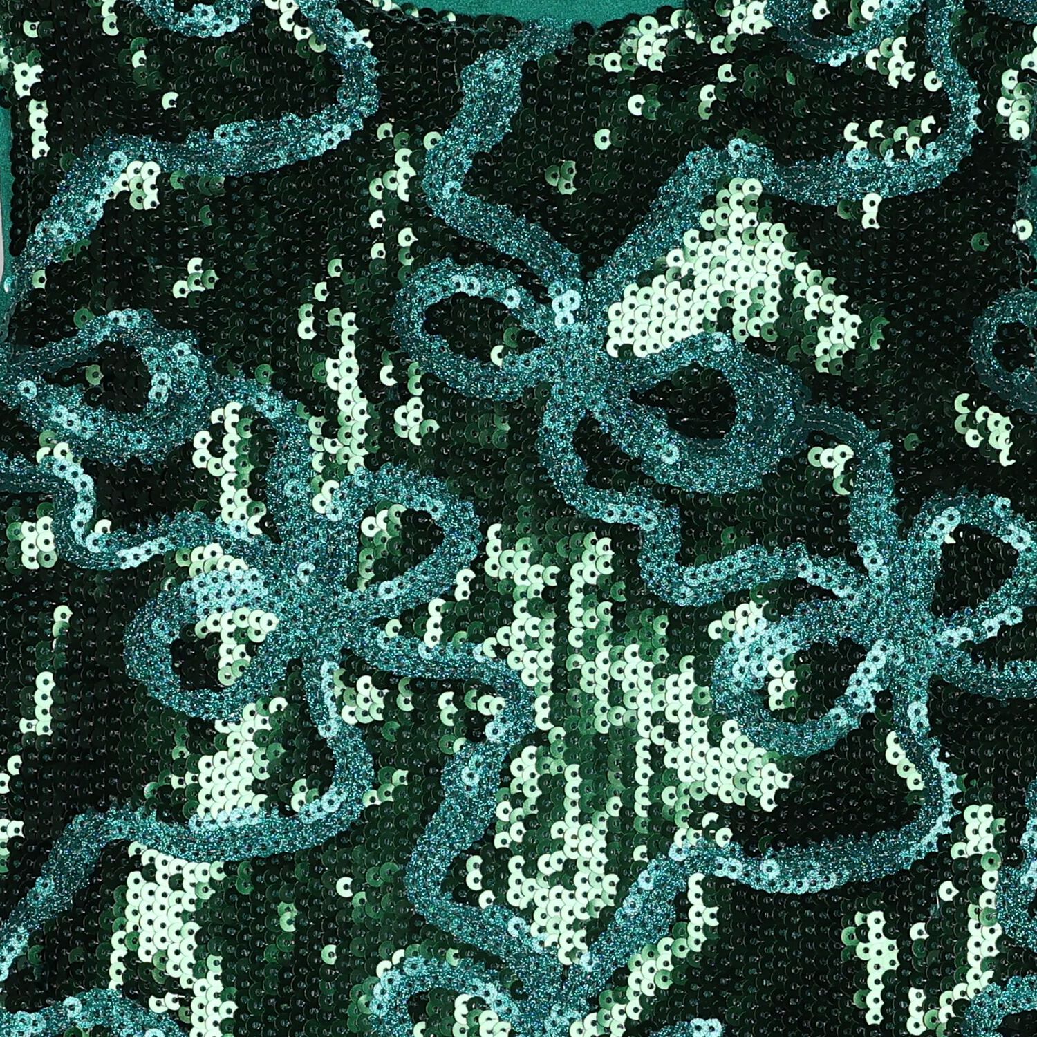 Girls Green Sequin Bow Bonita Dress, 2, hi-res