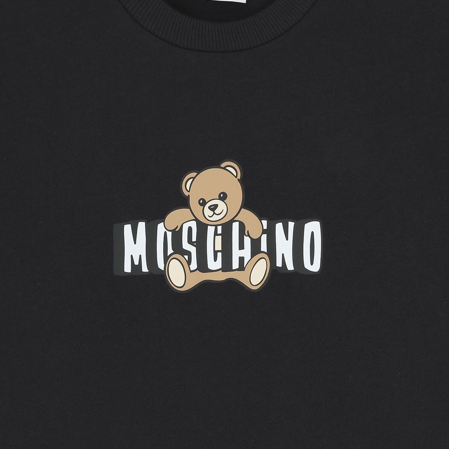 Black Teddy Bear Logo T-Shirt, 7, hi-res