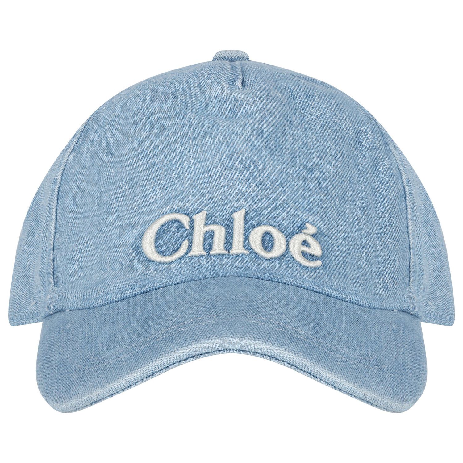 Girls Denim Blue Logo Cap, 1, hi-res