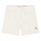 Ivory Cotton Logo Younger Shorts Set, 2, hi-res