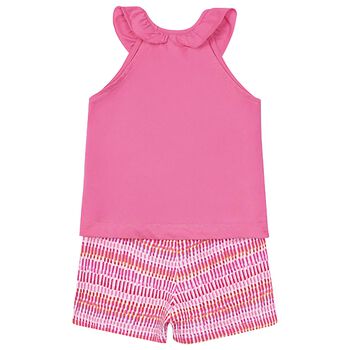 Girls Pink Shorts Set