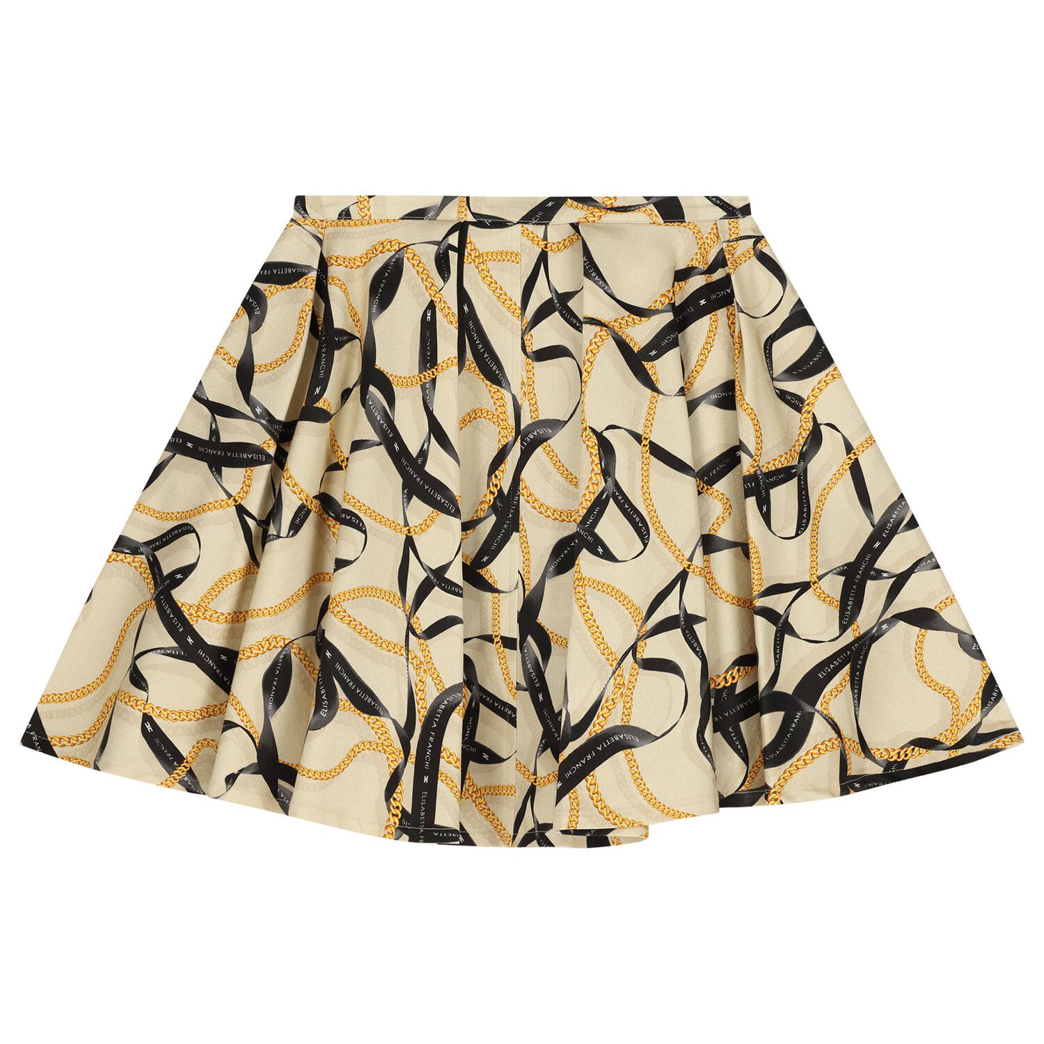 Girls Beige & Black Skirt, 1, hi-res