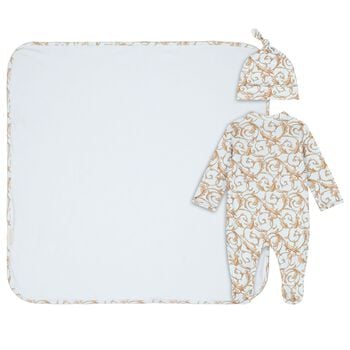 Baby Boys Blue & Gold Babygrow Gift Set