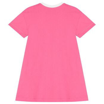 Girls Pink Logo Dress