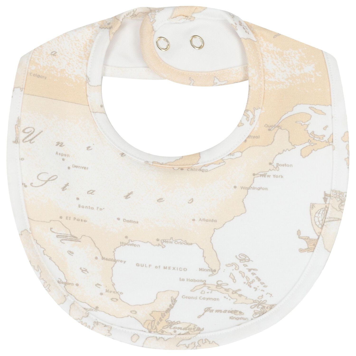 White & Beige Geo Map Babygrow Gift Set, 1, hi-res