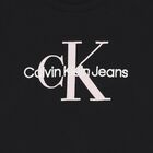 Girls Black Cotton CK Logo T-Shirt, 1, hi-res