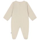 Beige Logo Babygrow, 1, hi-res