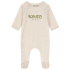 Beige & Blue Tiger Babygrows ( 2 Pack ) , 2, hi-res
