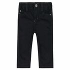 Younger Boys Navy Logo Jeans, 1, hi-res