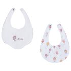 Baby Girls White & Pink Bibs ( 2-Pack ) , 1, hi-res