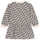 فستان بناتي وردي وأسود بشعار, 1, hi-res